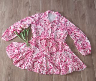 Abito floreale rosa - taglia unica