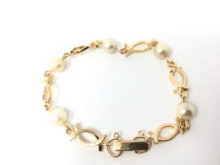E450605-0 Pulsera Oro 18K Con Perla
