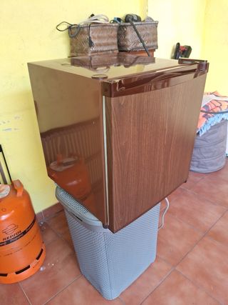 Nevera portátil marrón