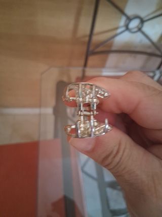 Pinza pelo pavo real brillante