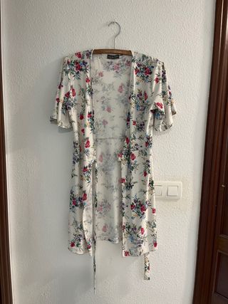 Vestido floral - Ajustable - Blanco