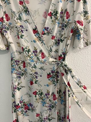Vestido floral - Ajustable - Blanco
