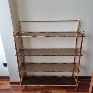 Estantería dorada vintage