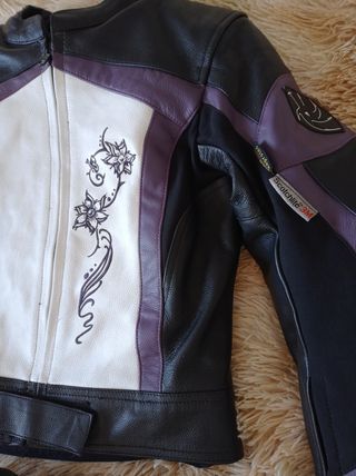 Traje moto piel Rhoxs mujer. Talla 38