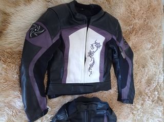 Traje moto piel Rhoxs mujer. Talla 38