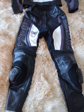Traje moto piel Rhoxs mujer. Talla 38