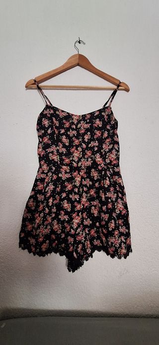 Mono floral negro - Talla S