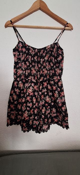 Mono floral negro - Talla S