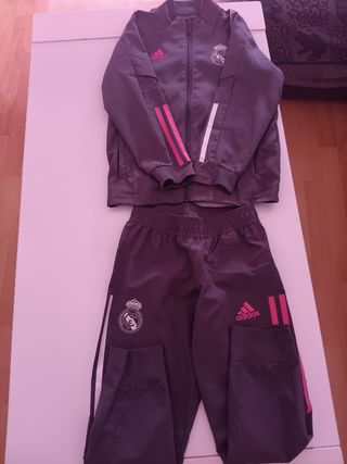 Chándal Adidas niño gris-rosa