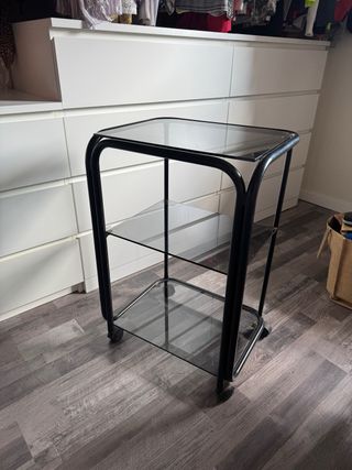 Mesa carrito 3 estantes - Negro