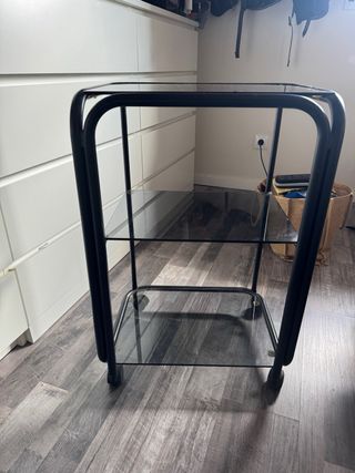 Mesa carrito 3 estantes - Negro