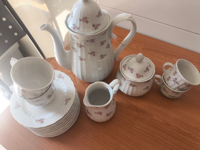 Juego café/té SANTA CLARA porcelana