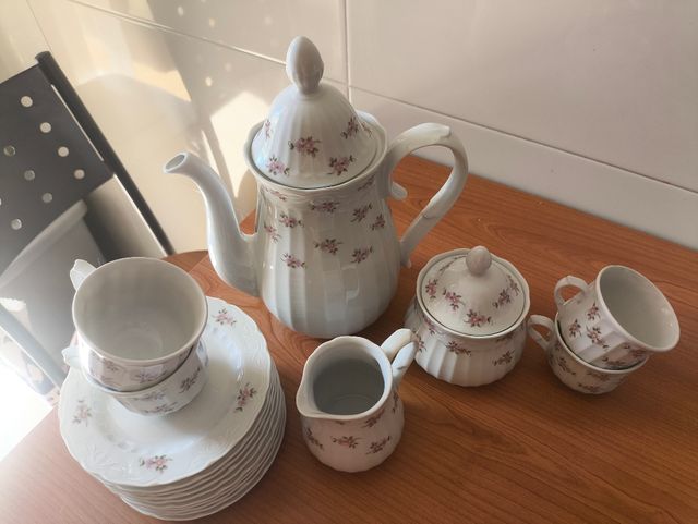 Juego café/té SANTA CLARA porcelana