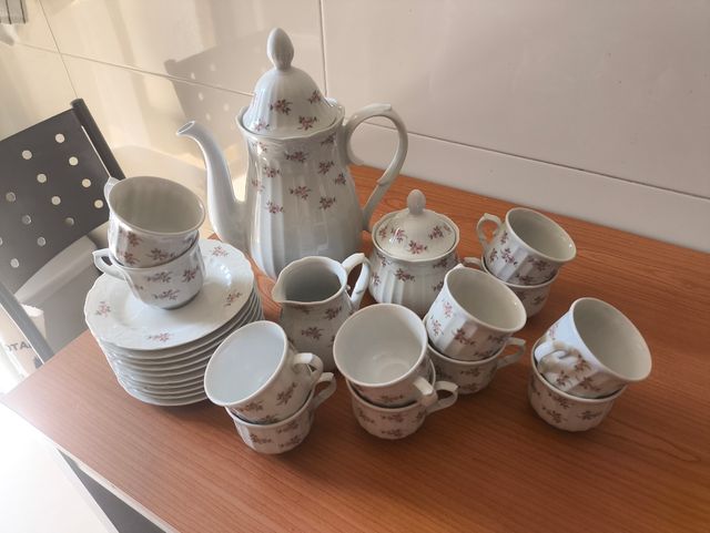 Juego café/té SANTA CLARA porcelana