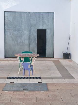 Puerta garaje hierro - Verde 3*3 metros 
