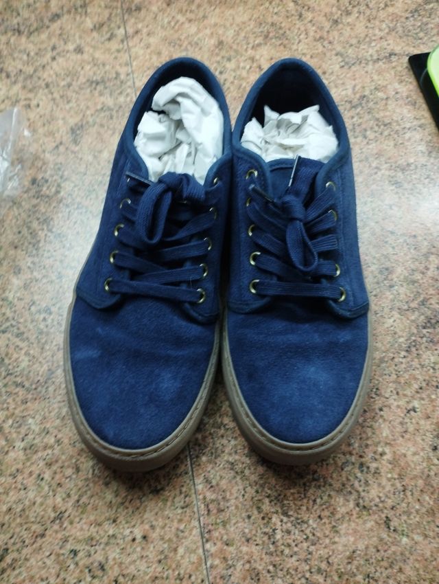 Zapatillas ante azul marino