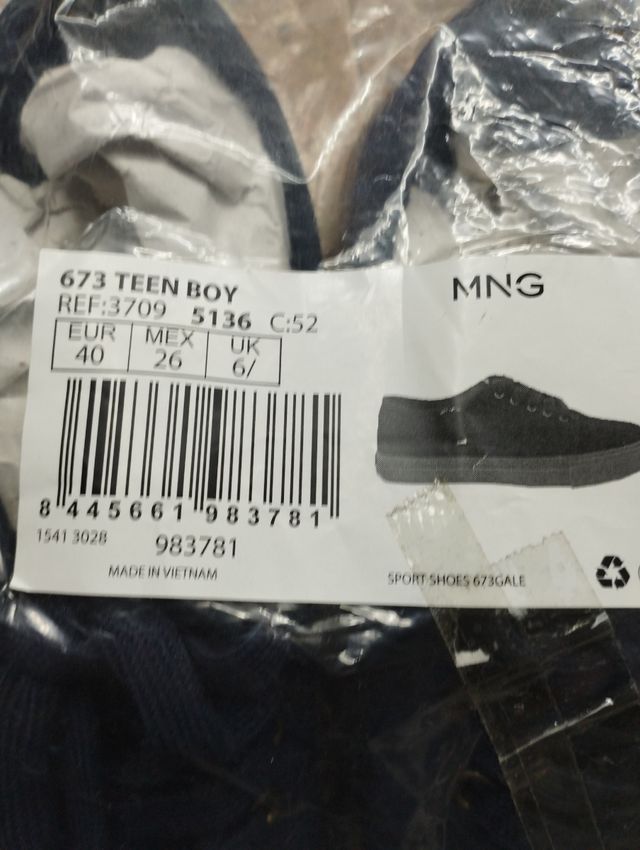 Zapatillas ante azul marino