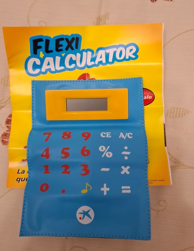 Calculadora Flexible infantil.Habla inglés.