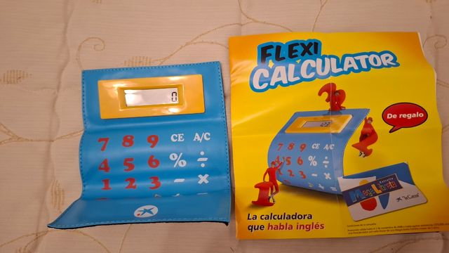 Calculadora Flexible infantil.Habla inglés.