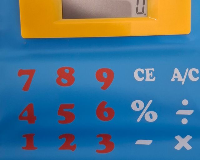 Calculadora Flexible infantil.Habla inglés.