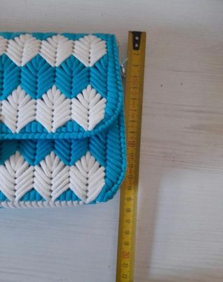 Borsetta uncinetto turchese