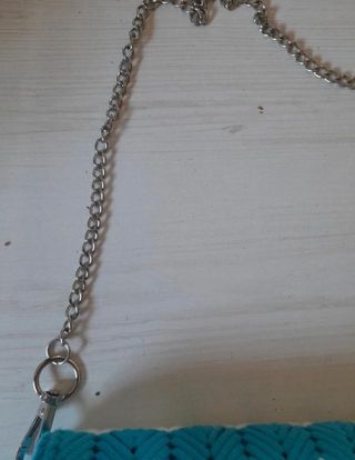 Borsetta uncinetto turchese