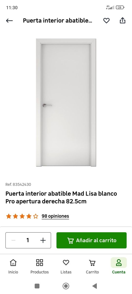 Puerta interior Mad Lisa 82.5cm