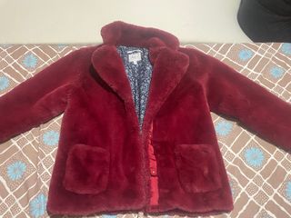 Cappotto pelliccia rosso