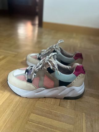 Mikakus - Zapatillas beige/rosa - Talla 40