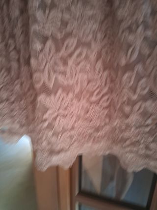 Vestido encaje Rosemonde beige niña