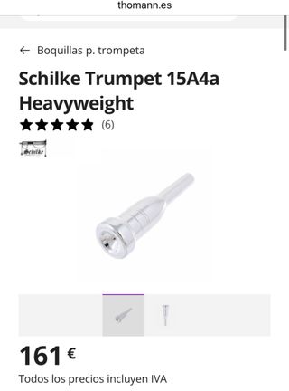 Boquilla Trompeta Schilke 15A4a plata