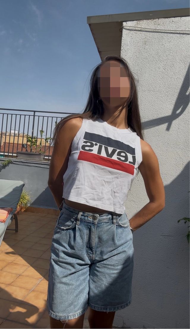 Top corto Levi's blanco