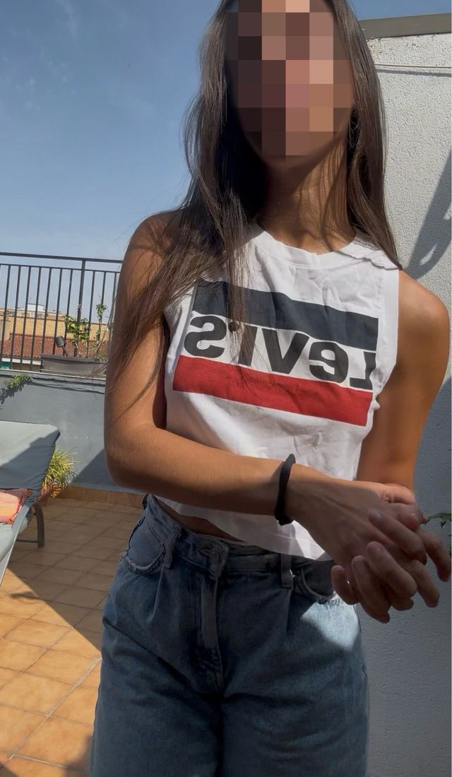 Top corto Levi's blanco