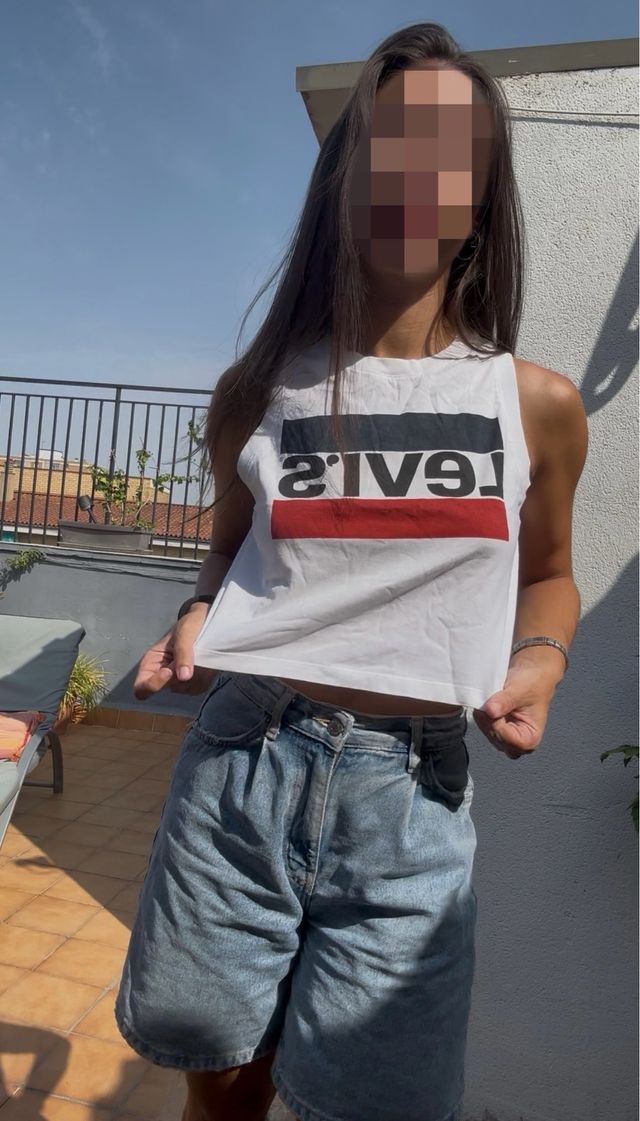 Top corto Levi's blanco