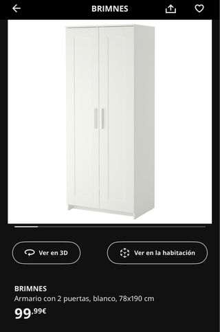 Armario Brimnes blanco Ikea