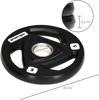 Set di 2 Dischi Pesi da 2x5/10/15/20kg in Acciaio 