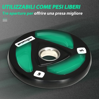 Set di 2 Dischi Pesi da 2x5/10/15/20kg in Acciaio 