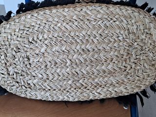 Cesto playa beige y negro