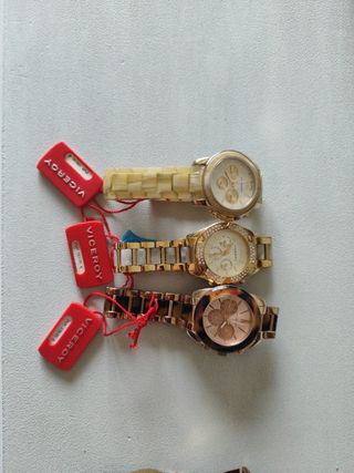 3 Relojes Viceroy mujer dorados