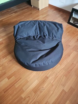 Pouf nero in tessuto