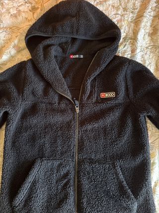 Forro polar 8000 negro con capucha talla XS