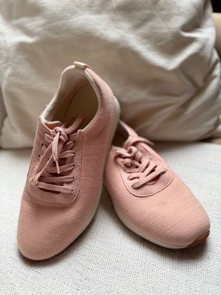 Zapatillas Yucs rosa mujer. Lana merina.