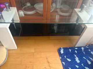 Mesa centro cristal blanco