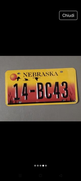 Targa🇺🇸 auto USA Nebraska 14-BC43