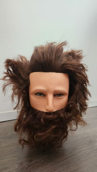 Cabeza maniquí peluquería - Pelo castaño