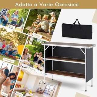 Tavolo Bancone Fieristico pieghevole da campeggio
