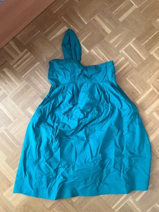Vestido Mango verde azulado talla S