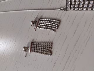 Set collana orecchini argentati