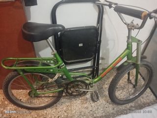 Bicicleta niño vintage verde