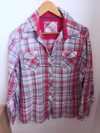 Camisa Kelrebec cuadros roja-gris-blanca